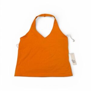 Faded Rose Orange Halter Neck Women's Top - NWT